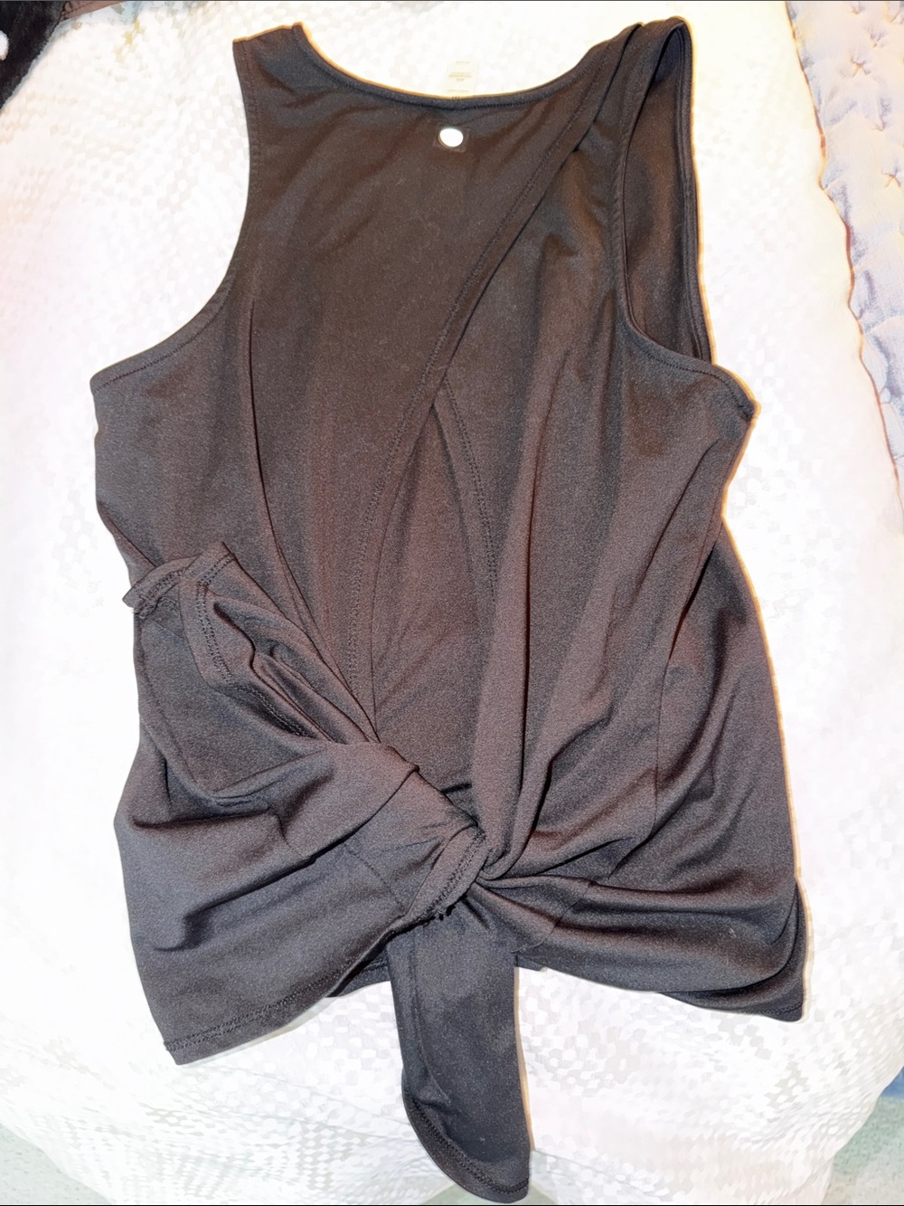 Yogalicious Black Back Knot Athletic Tank
